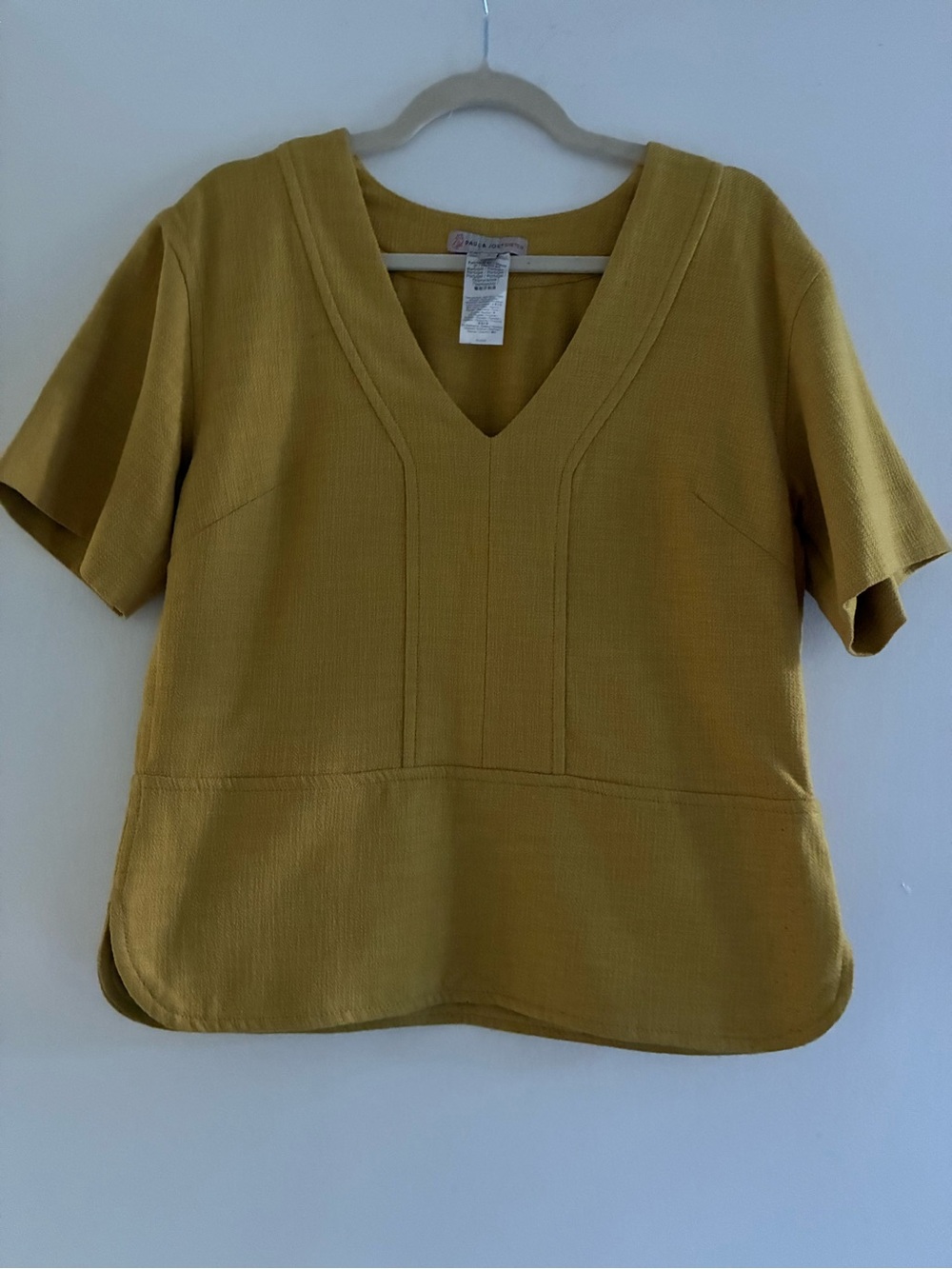 Paul & Joe Mustard V-Neck Short Sleeve Top *MOVING SALE*